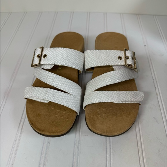 Vionic Skylar white adjustable slide sandals - Picture 2 of 9